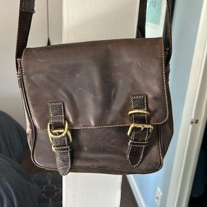 Visconti Leather brown crossbody bag